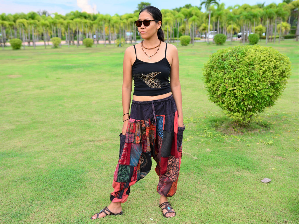 Hippie Goa Harem Pants Men Women Patchwork