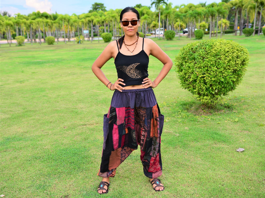 Hippie Goa Harem Pants Men Women Patchwork