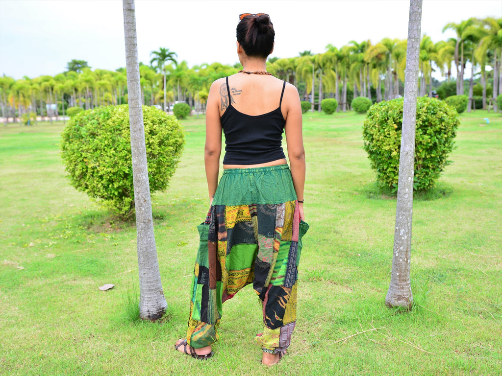 Hippie Goa Harem Pants Men Women Patchwork