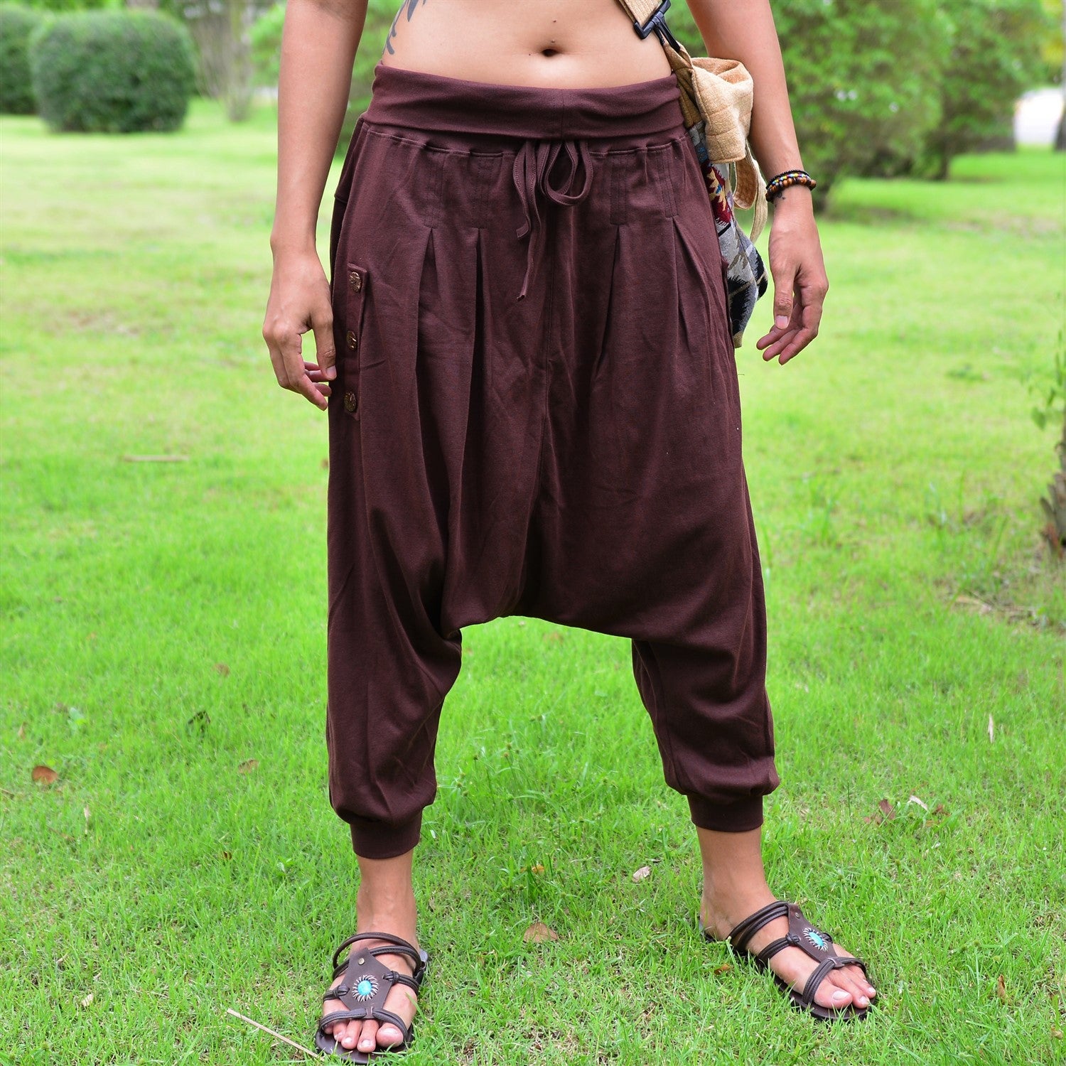 Harem Pants Women Men Yoga Pants Capri Pants – Sakoonee