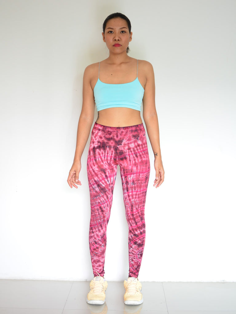 Tie Dye Leggings Yoga Pants Women Men soft and stretchy Red