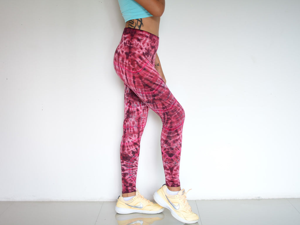 Tie Dye Leggings Yoga Pants Women Men soft and stretchy Red