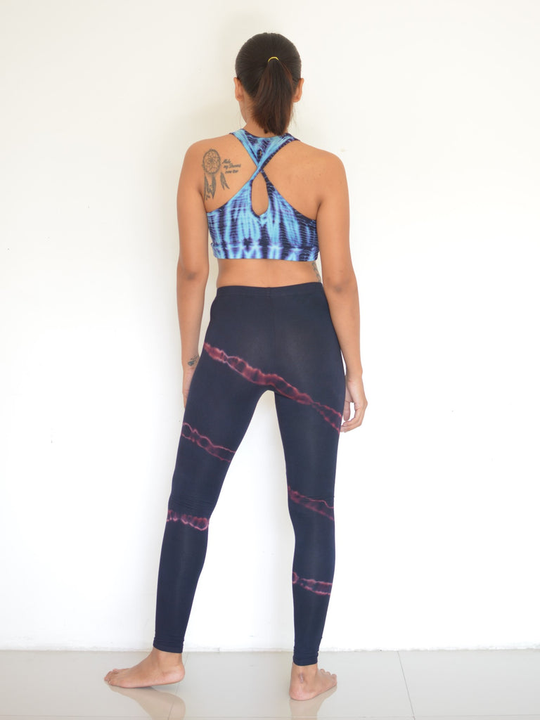 Tie Dye Leggings Yoga Pants Women Men soft and stretchy Black Red