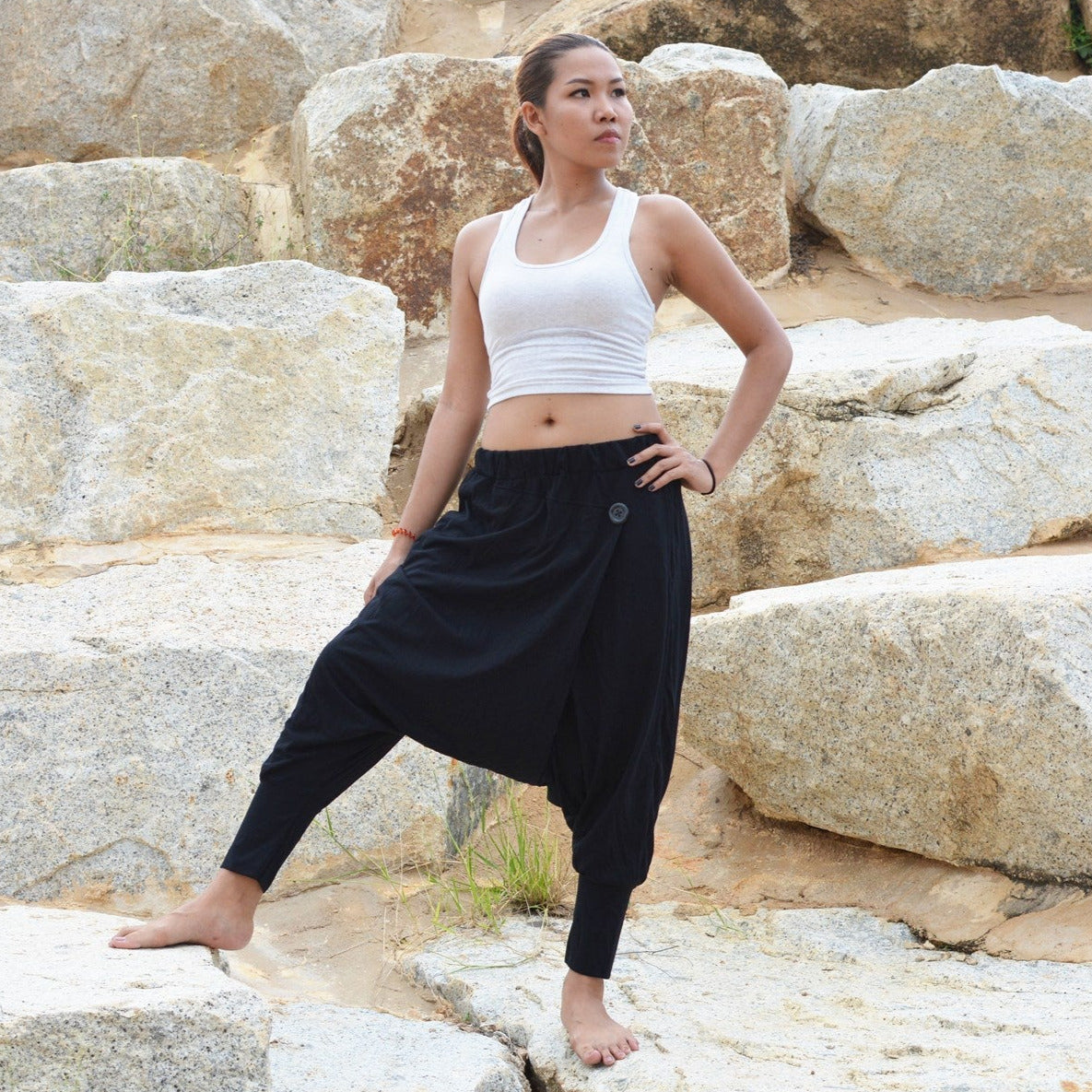 Siamrosewide Leg Yoga Harem Pants Baggy Lounge Trousers