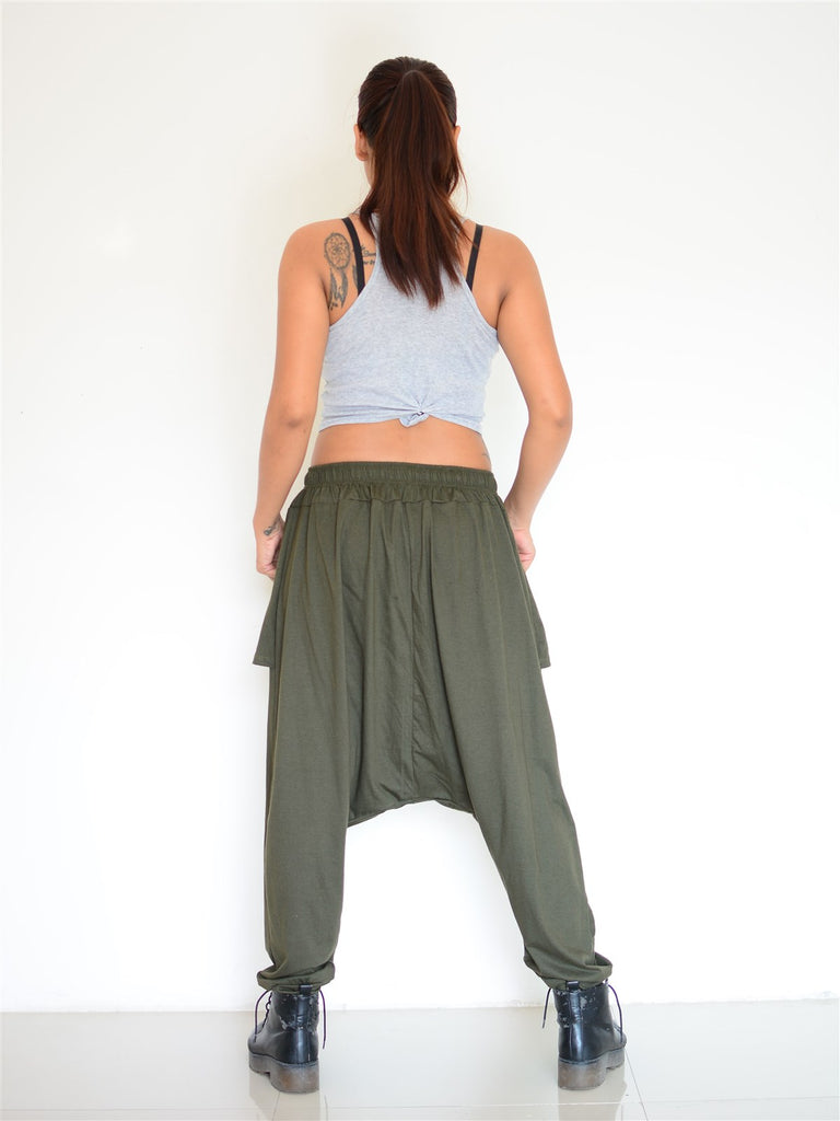 Harem Pants Yoga Pants Men Women Lounge Pants Olive Green