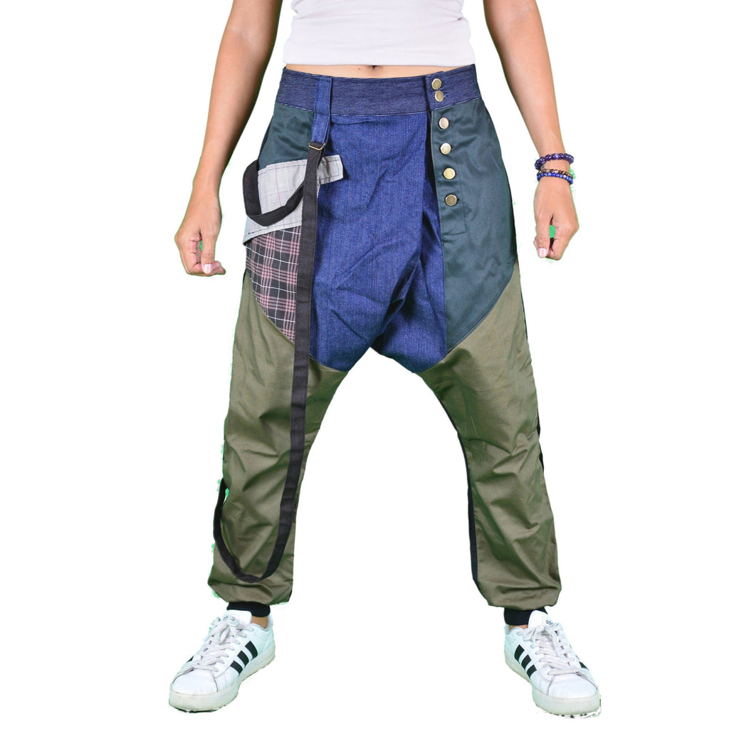 Drop Crotch Harem Pants Low Crotch Trousers Men Women Handmade and Unique