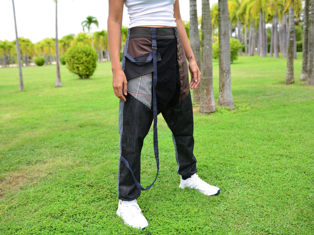 Drop Crotch Harem Pants Low Crotch Trousers Men Women Handmade and Unique