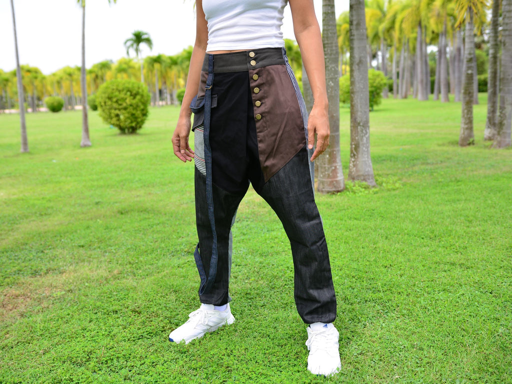 Drop Crotch Harem Pants Low Crotch Trousers Men Women Handmade and Unique