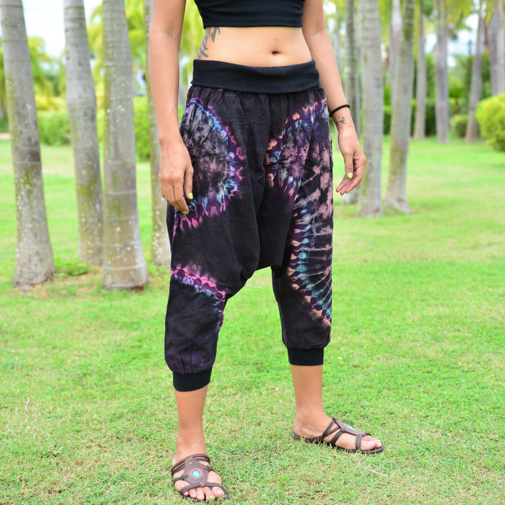 Tie Dye Harem Pants Shorts Hippie Pants Men Women